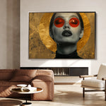 Portrait 031 Canvas Art 18" x 24" / 45 x 60 cm / Black
