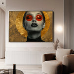 Portrait 031 Canvas Art 60 x 40 cm / Black