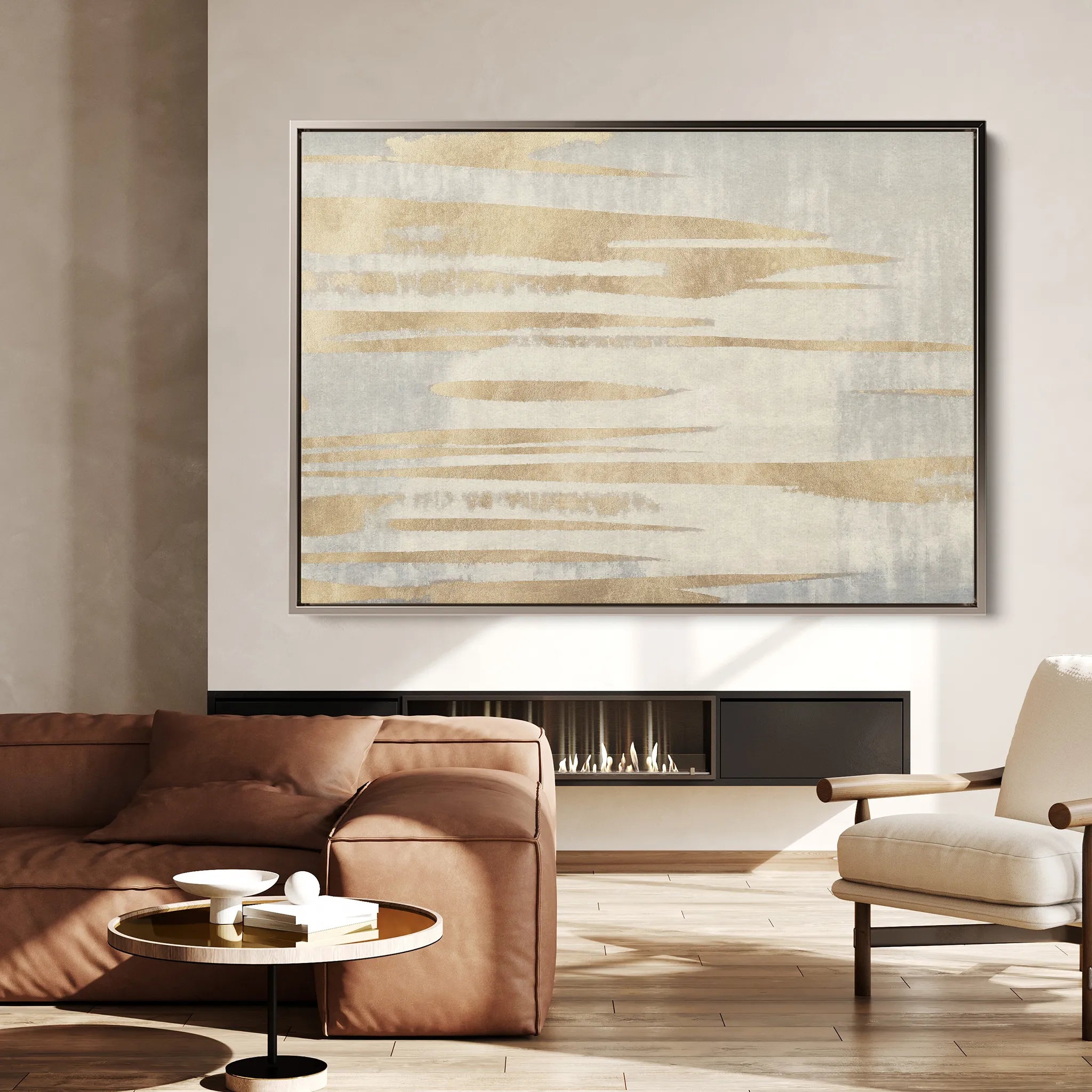 Abstract 032 Canvas Art 18" x 24" / 45 x 60 cm / Black