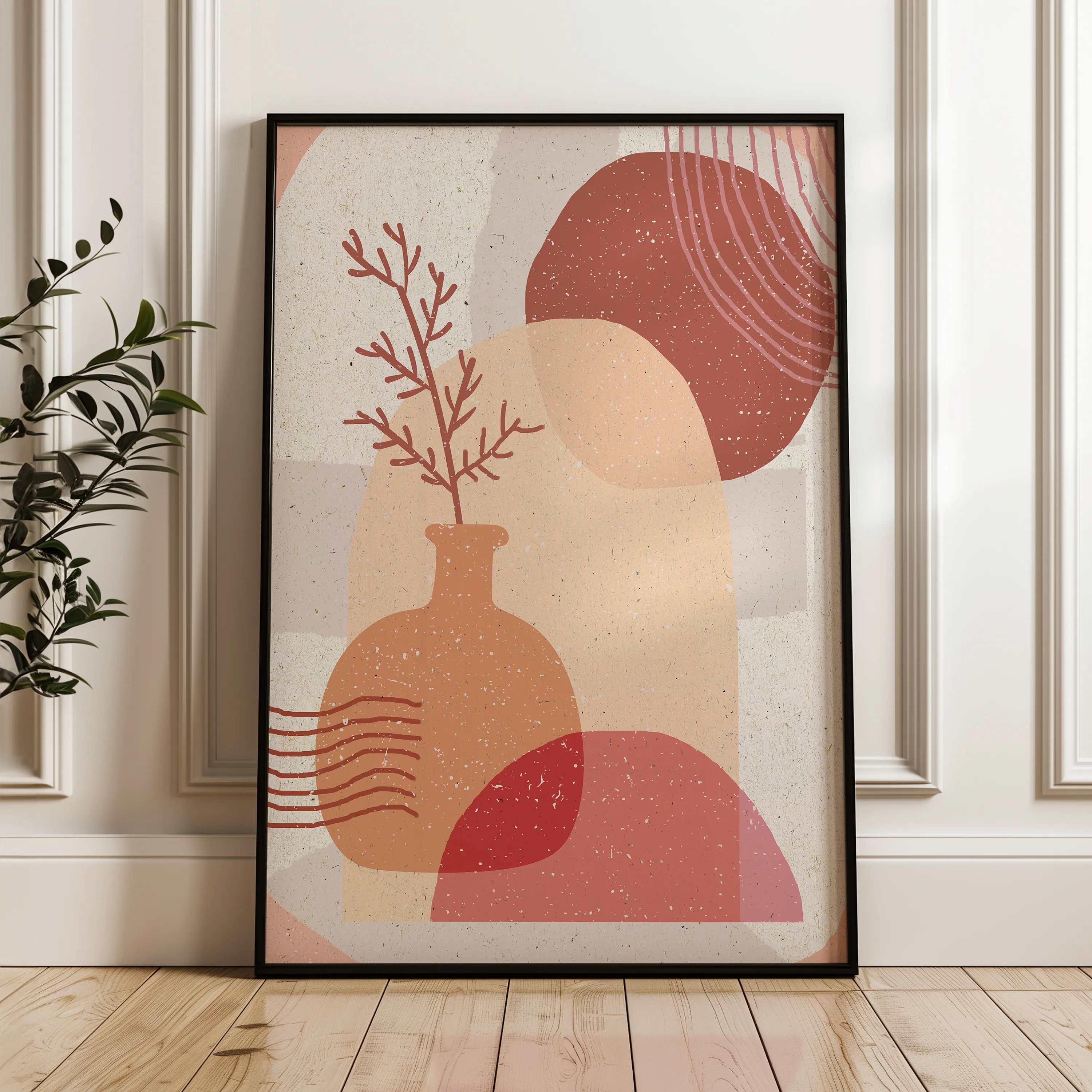 Boho 032 Canvas Art 18" x 24" / 45 x 60 cm / Black