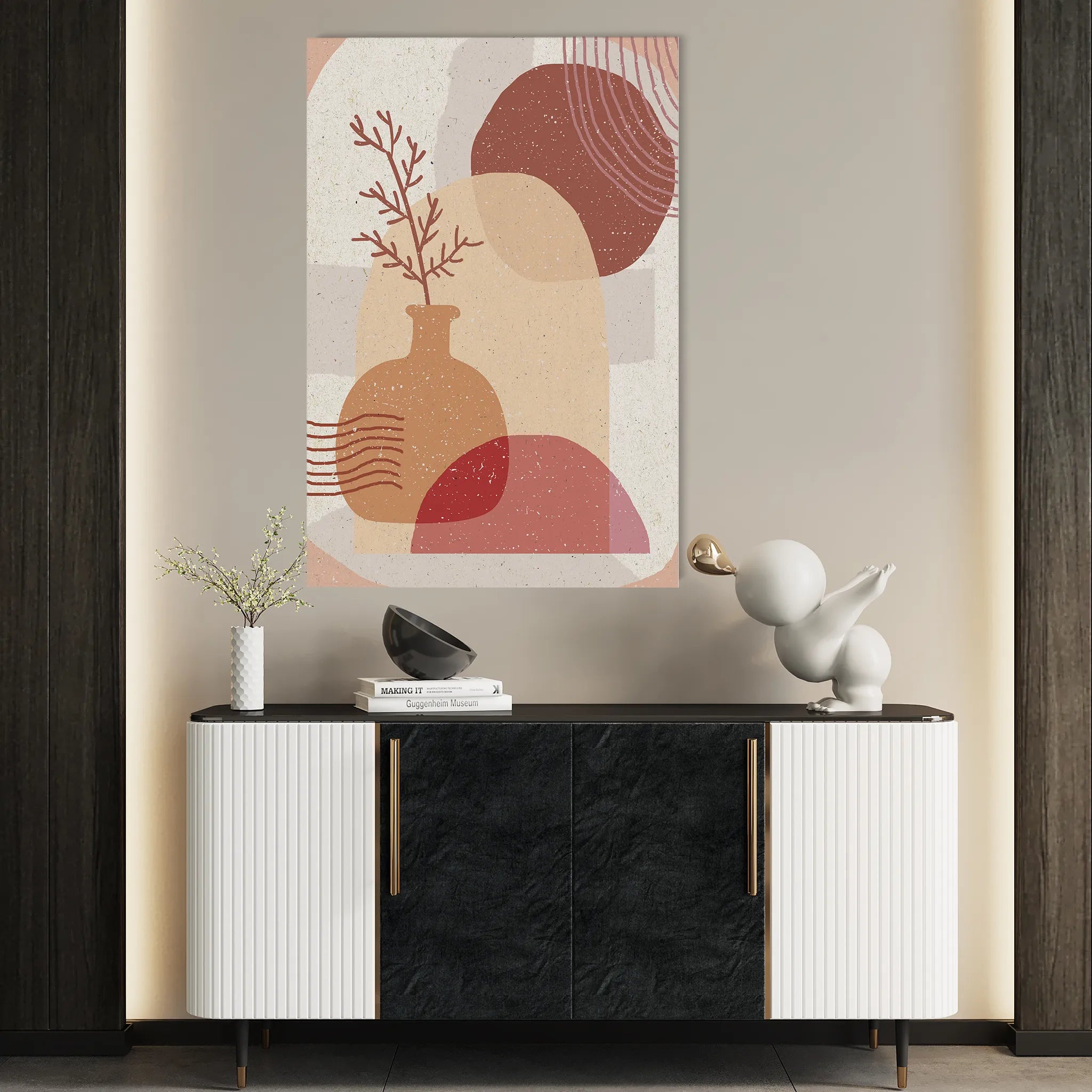 Boho 032 Canvas Art 18" x 24" / 45 x 60 cm / Black