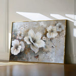 Floral 032 Canvas Art 18" x 24" / 45 x 60 cm / Black