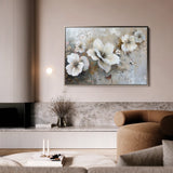 Floral 032 Canvas Art 18" x 24" / 45 x 60 cm / Black