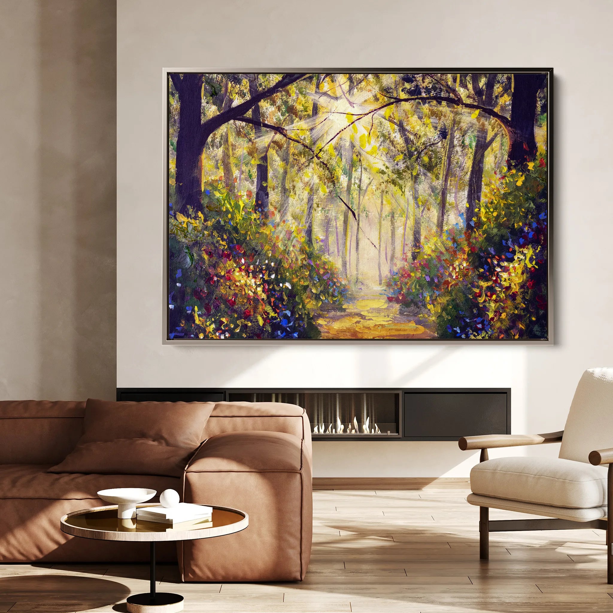 Landscape 032 Canvas Art 18" x 24" / 45 x 60 cm / Black