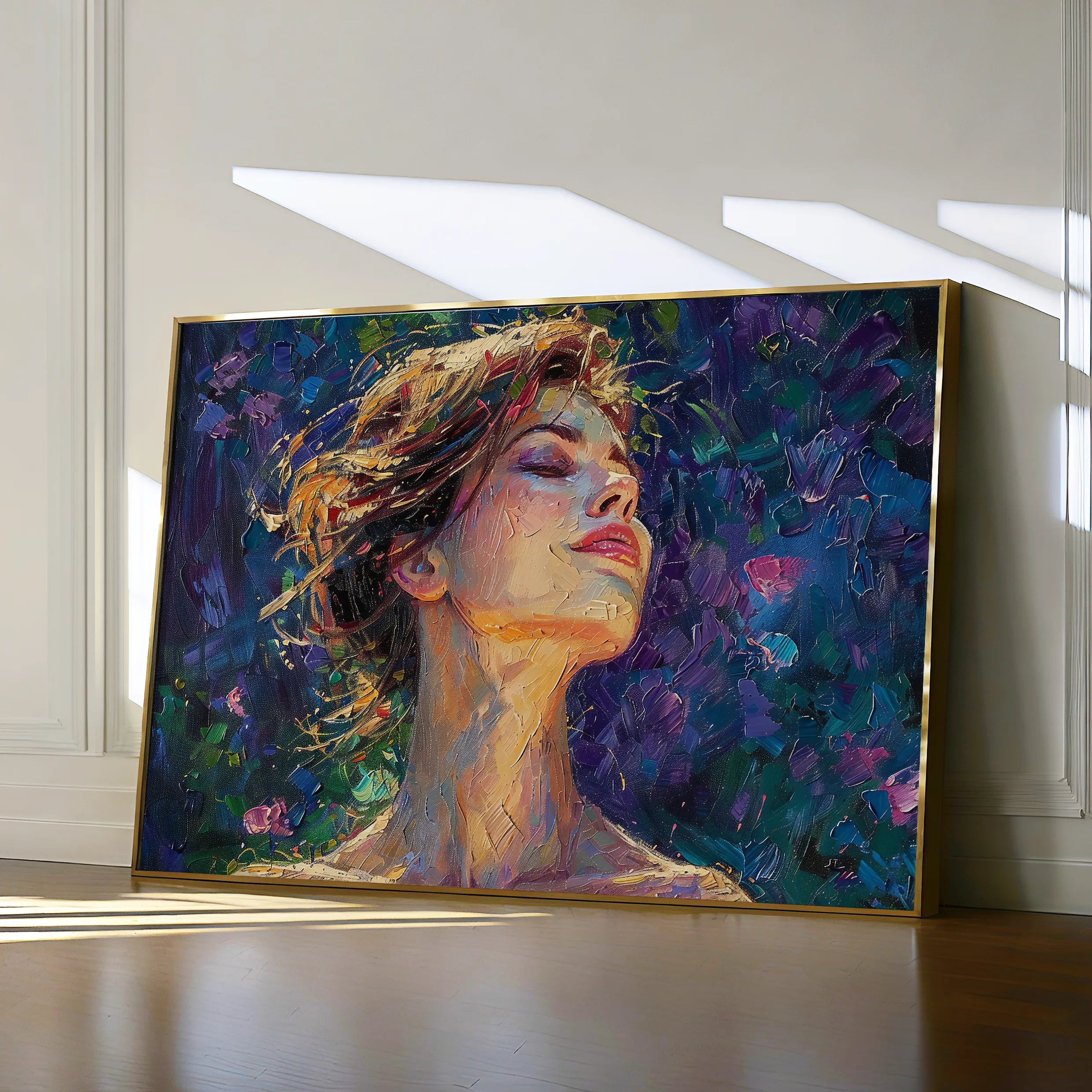 Portrait 032 Canvas Art 18" x 24" / 45 x 60 cm / Black