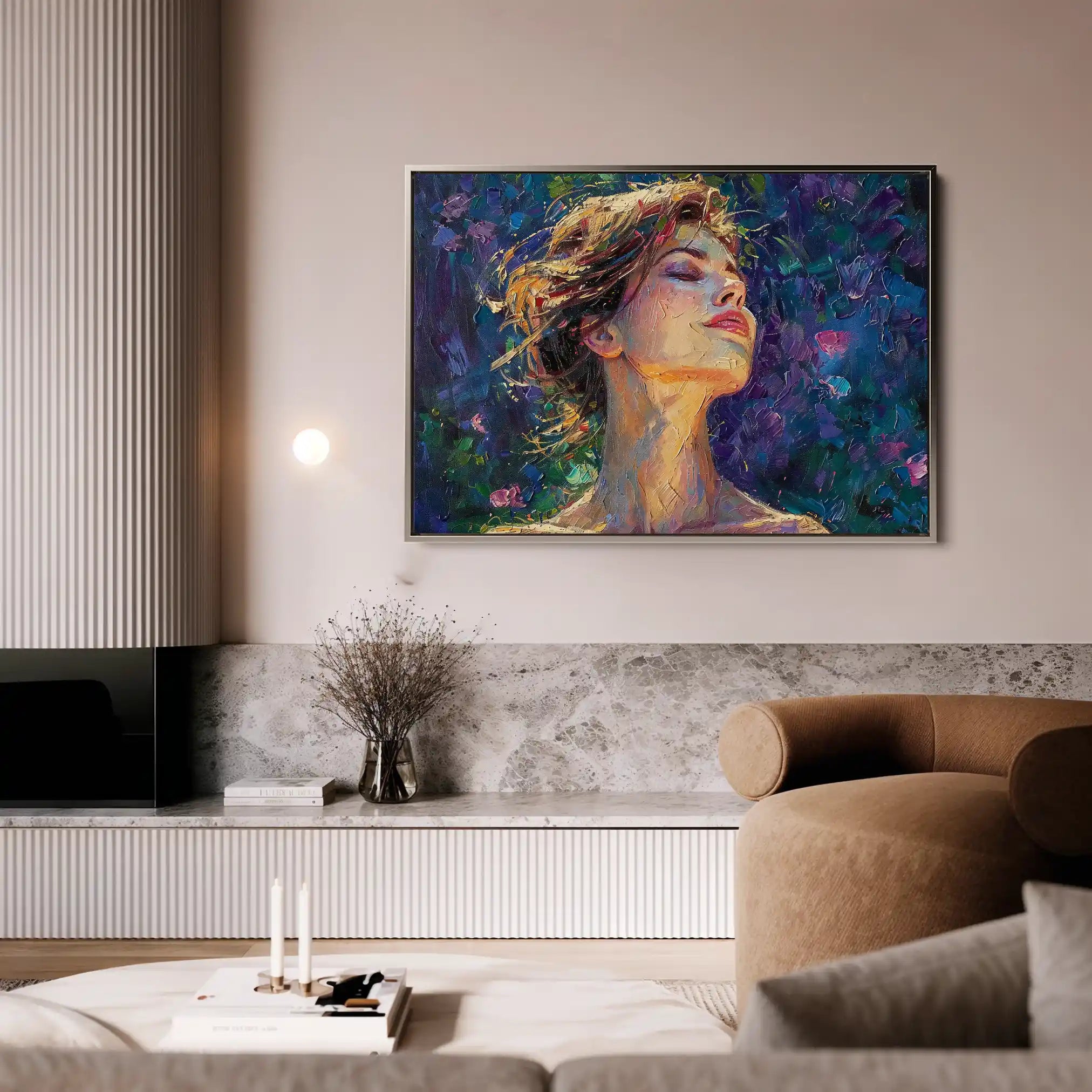 Portrait 032 Canvas Art 60 x 40 cm / Black