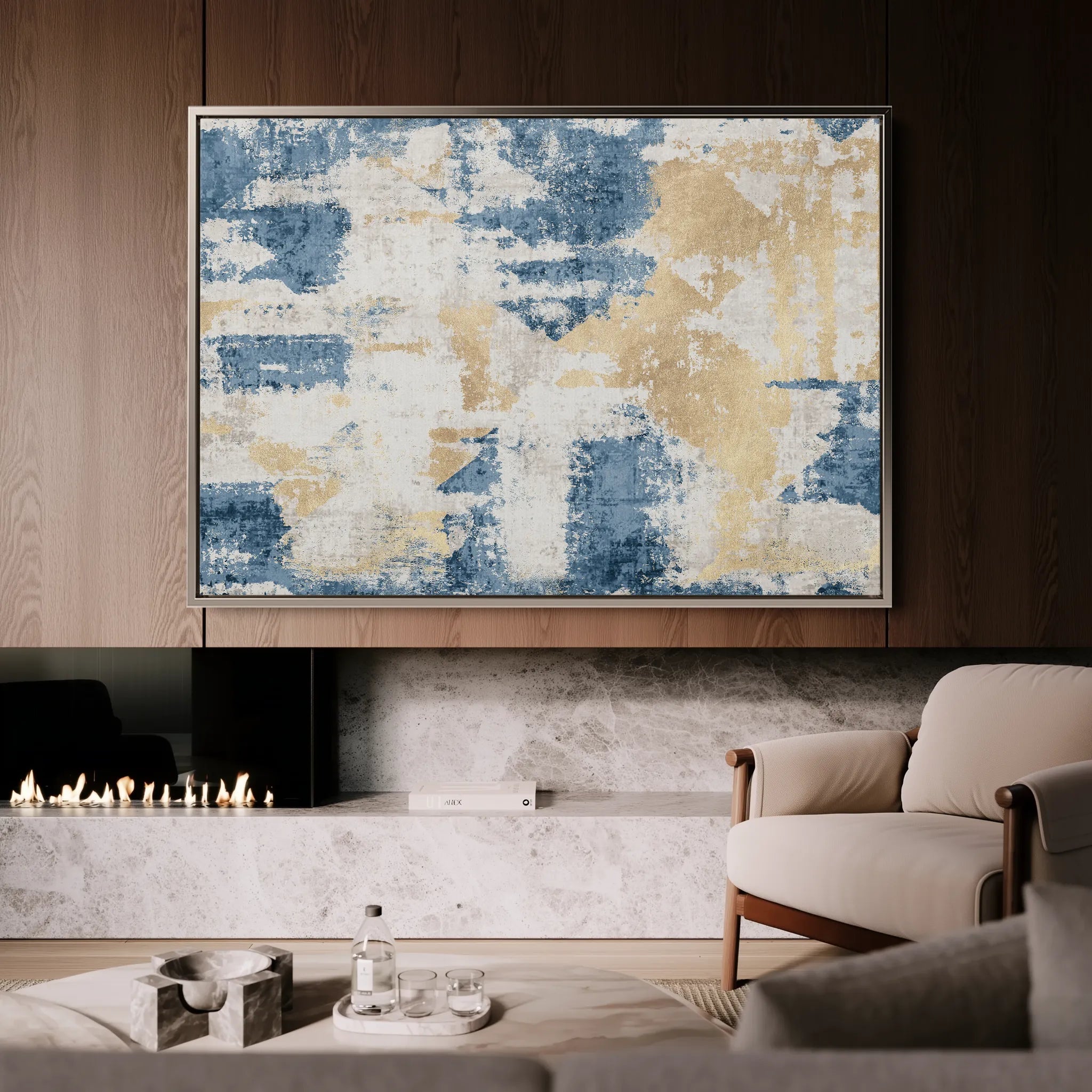 Abstract 033 Canvas Art 18" x 24" / 45 x 60 cm / Black