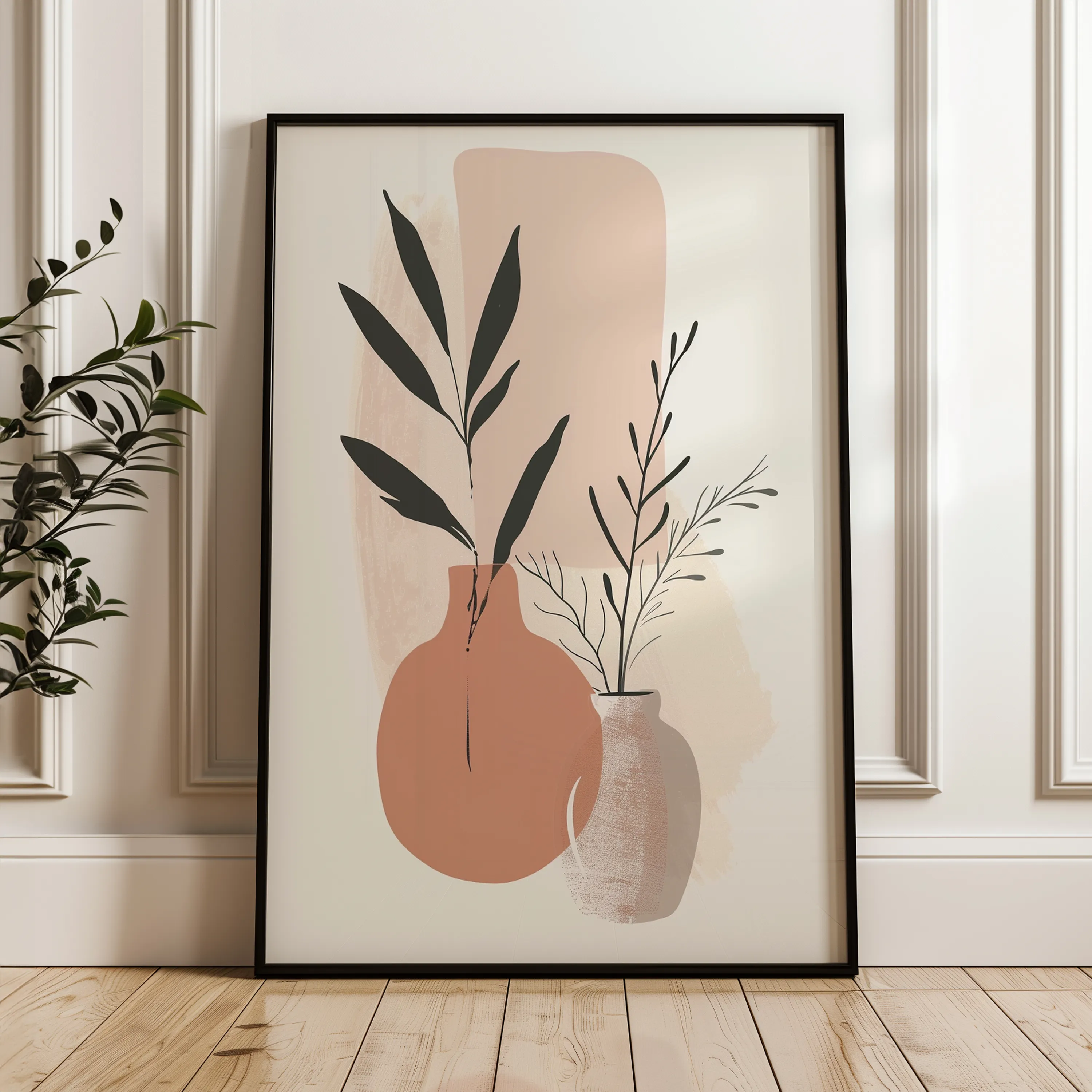 Boho 033 Canvas Art 18" x 24" / 45 x 60 cm / Black