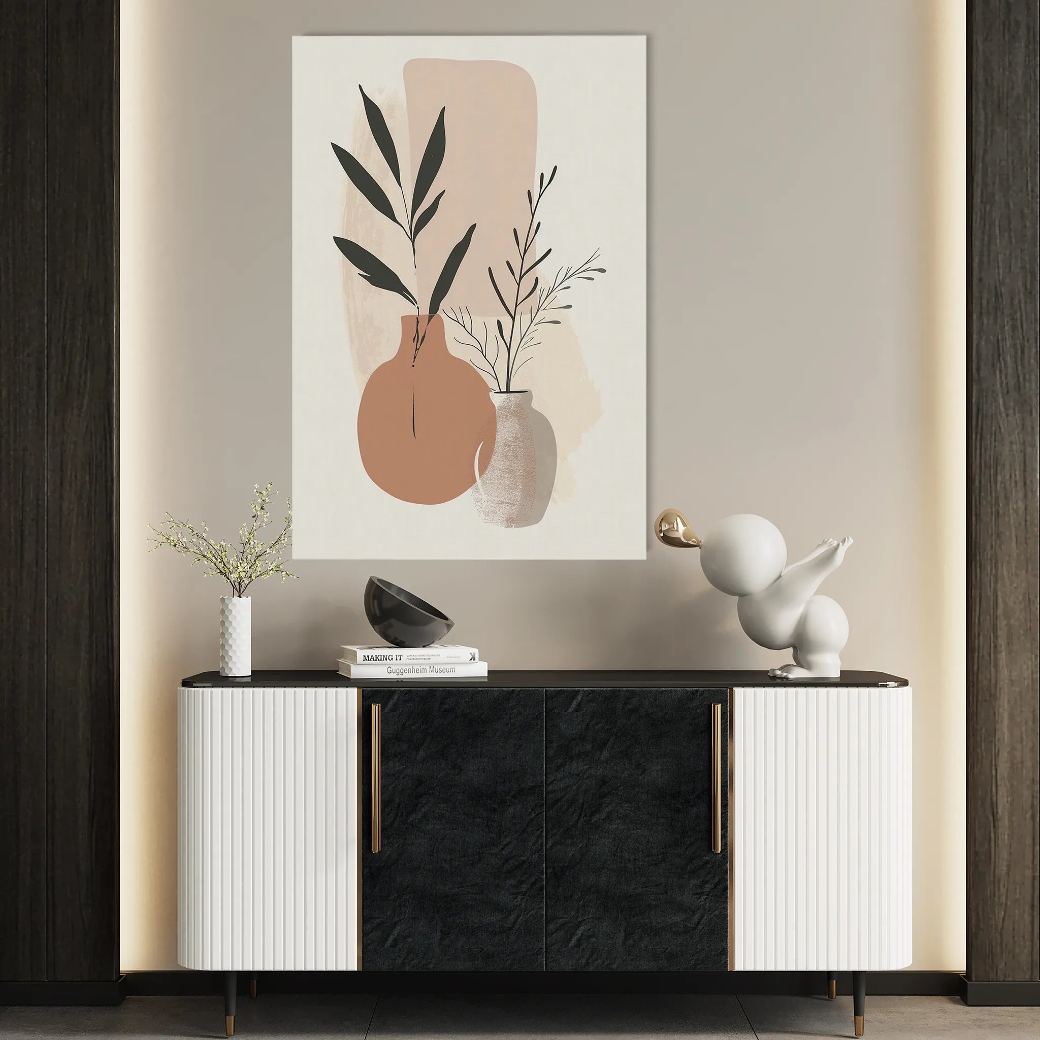 Boho 033 Canvas Art 18" x 24" / 45 x 60 cm / Black