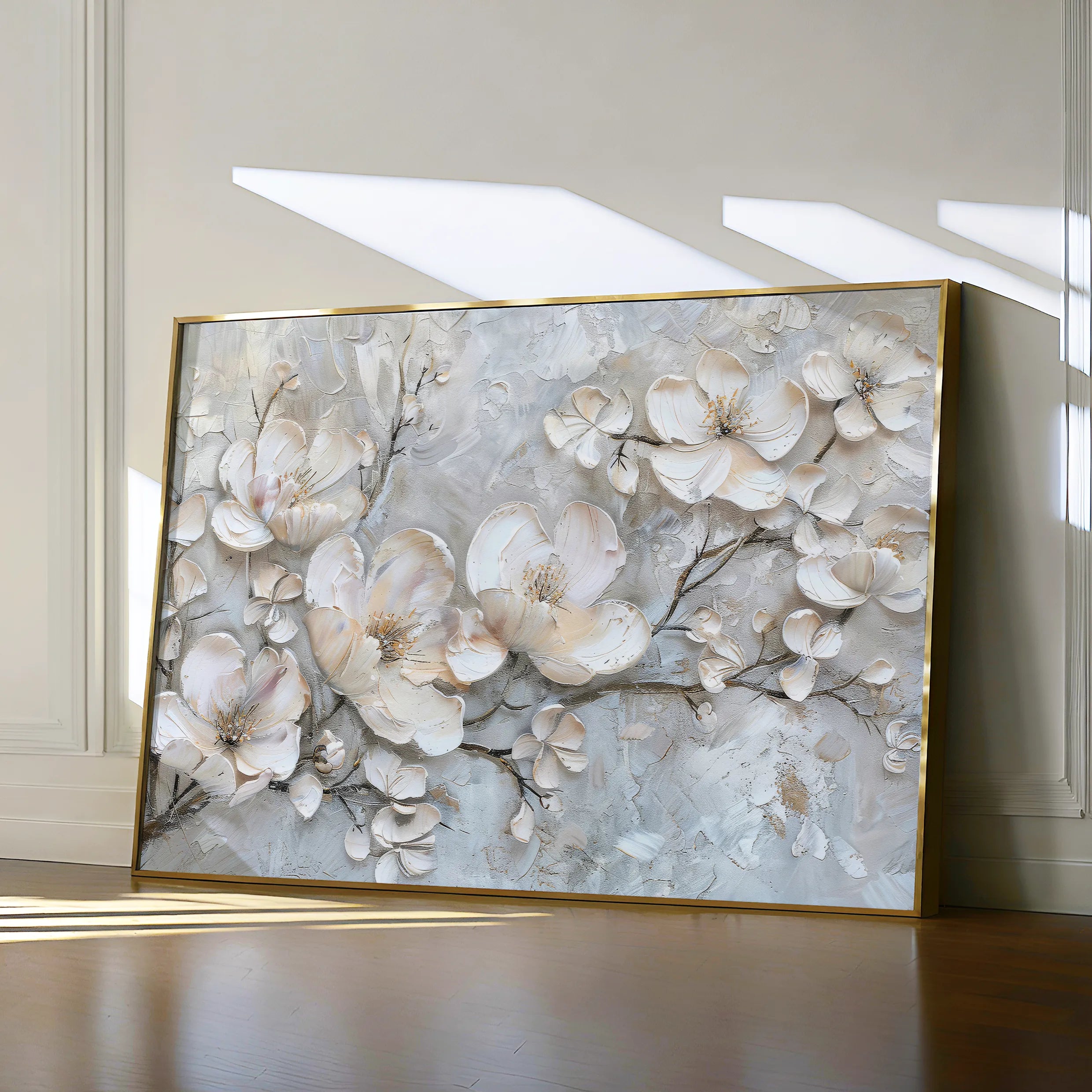 Floral 033 Canvas Art 18" x 24" / 45 x 60 cm / Black