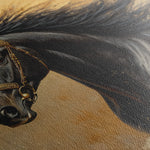 Horses 033 Canvas Art 18" x 24" / 45 x 60 cm / Black