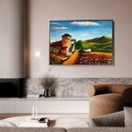 Landscape 033 Canvas Art 18" x 24" / 45 x 60 cm / Black
