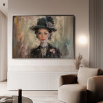 Portrait 033 Canvas Art 18" x 24" / 45 x 60 cm / Black