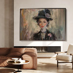 Portrait 033 Canvas Art 18" x 24" / 45 x 60 cm / Black