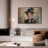 Portrait 033 Canvas Art 18" x 24" / 45 x 60 cm / Black
