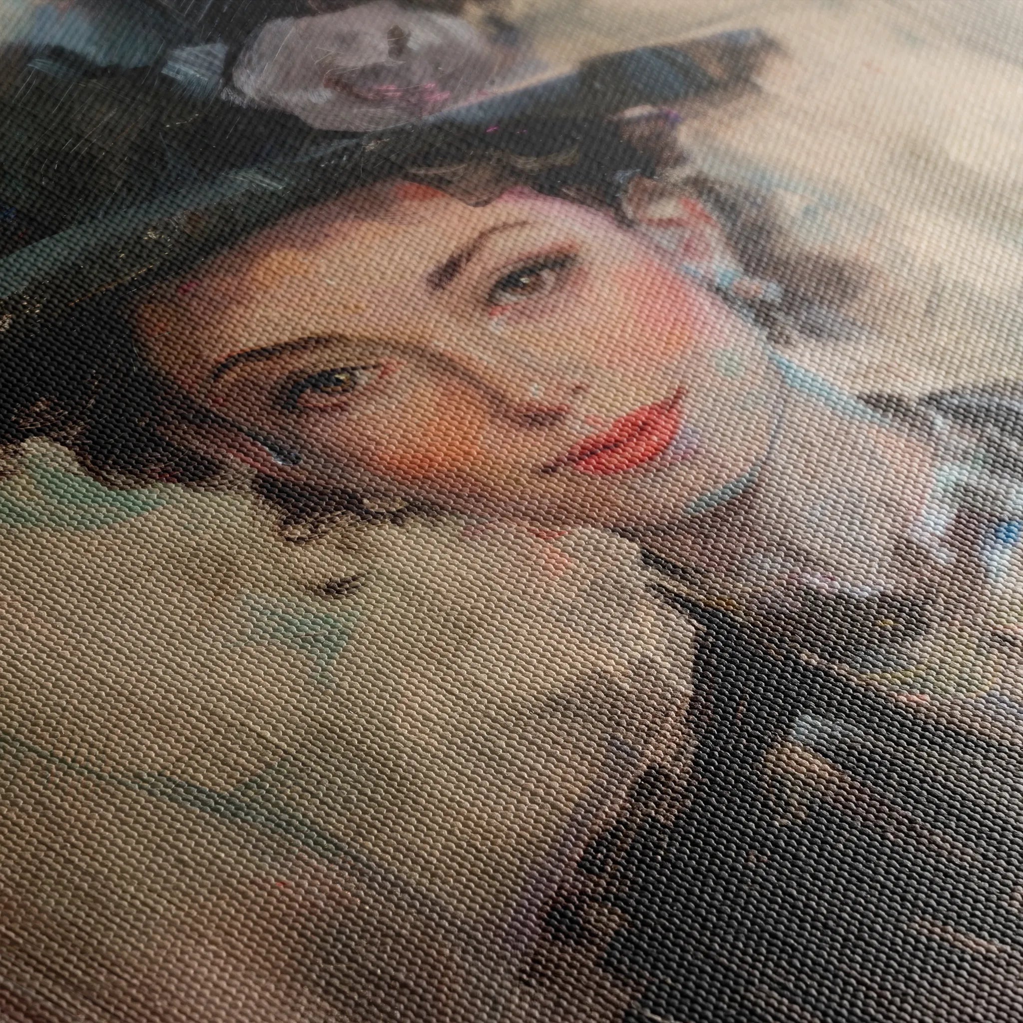 Portrait 033 Canvas Art 18" x 24" / 45 x 60 cm / Black