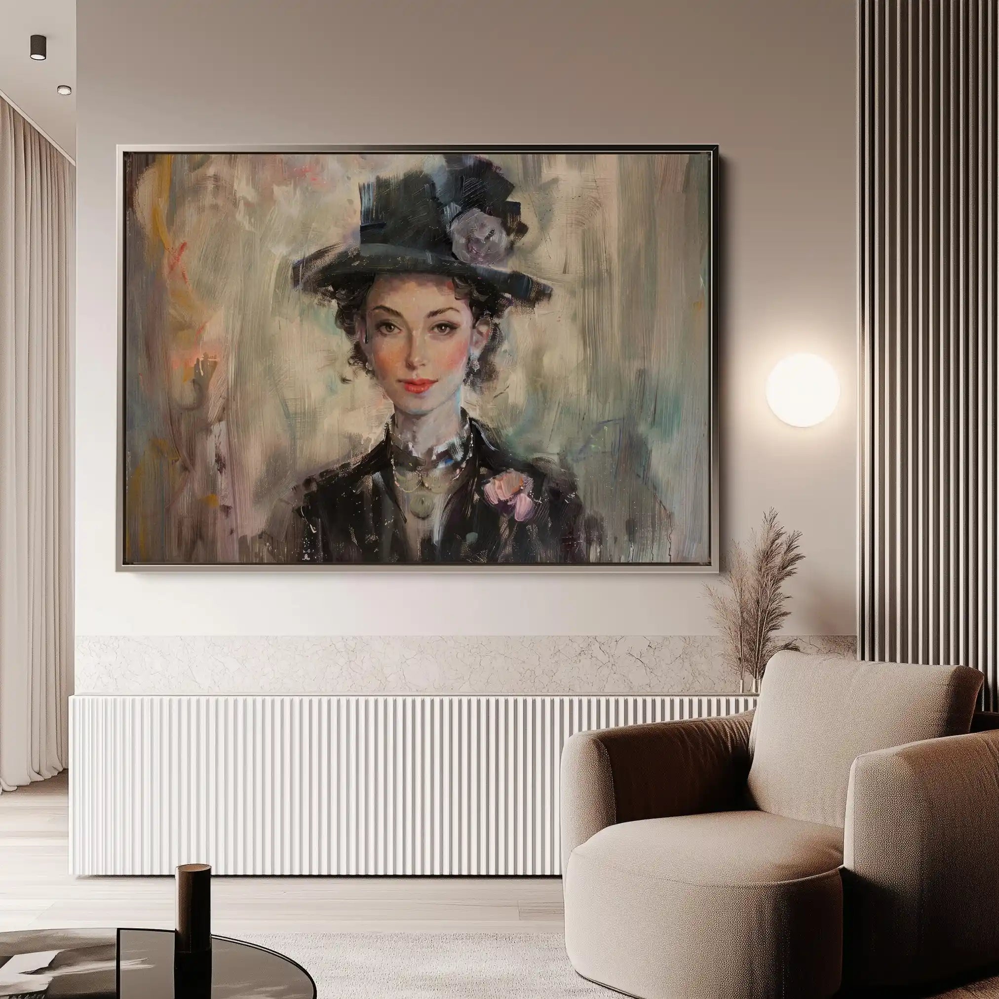 Portrait 033 Canvas Art 60 x 40 cm / Black