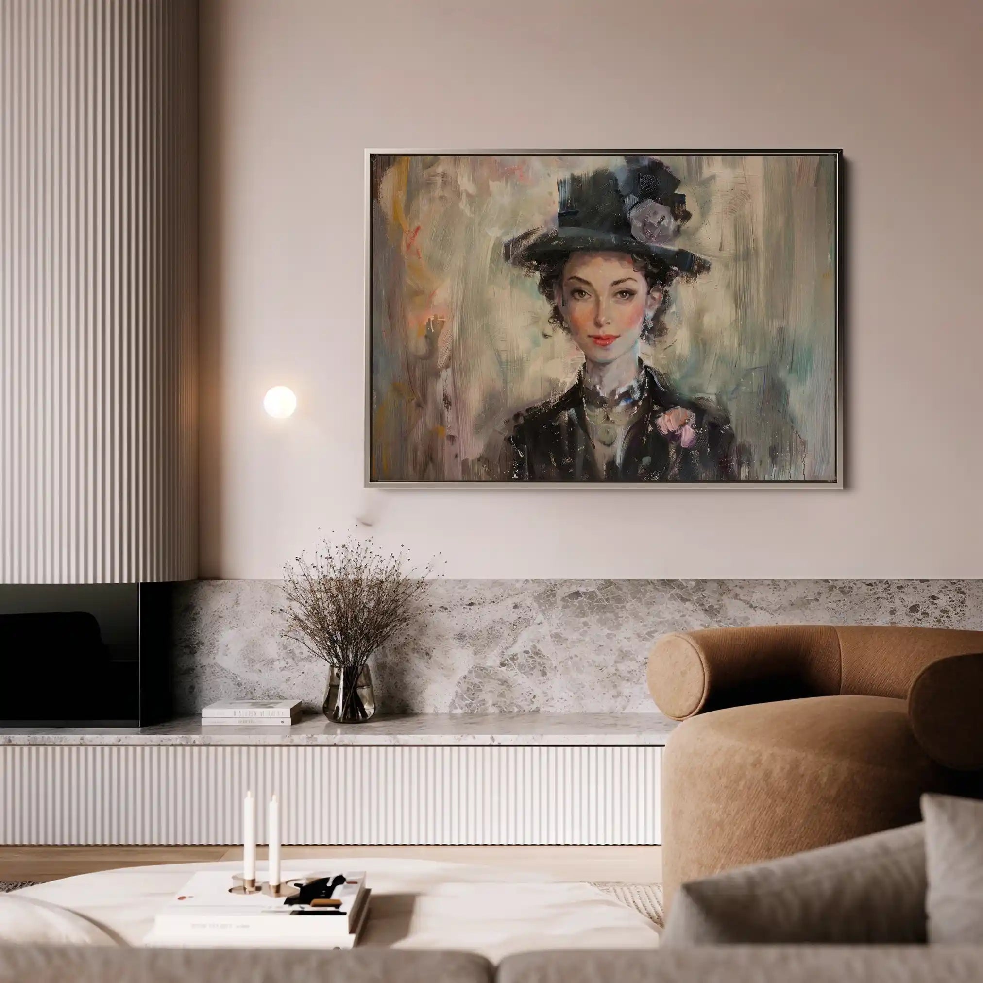 Portrait 033 Canvas Art 60 x 40 cm / Black