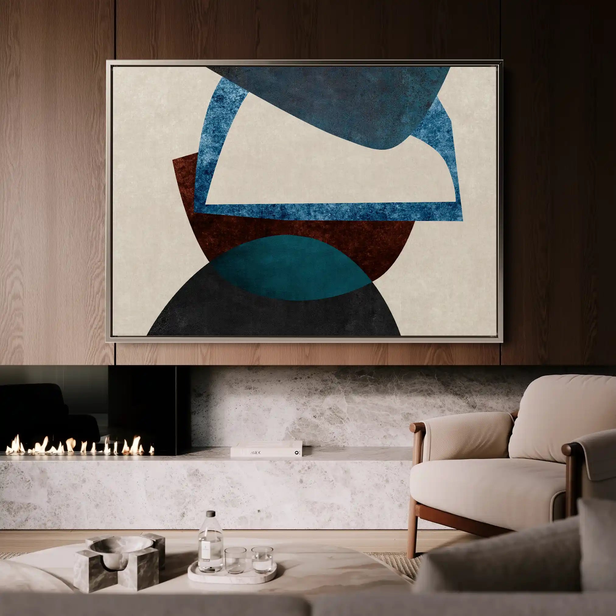 Abstract 034 Canvas Art 60 x 40 cm / Black