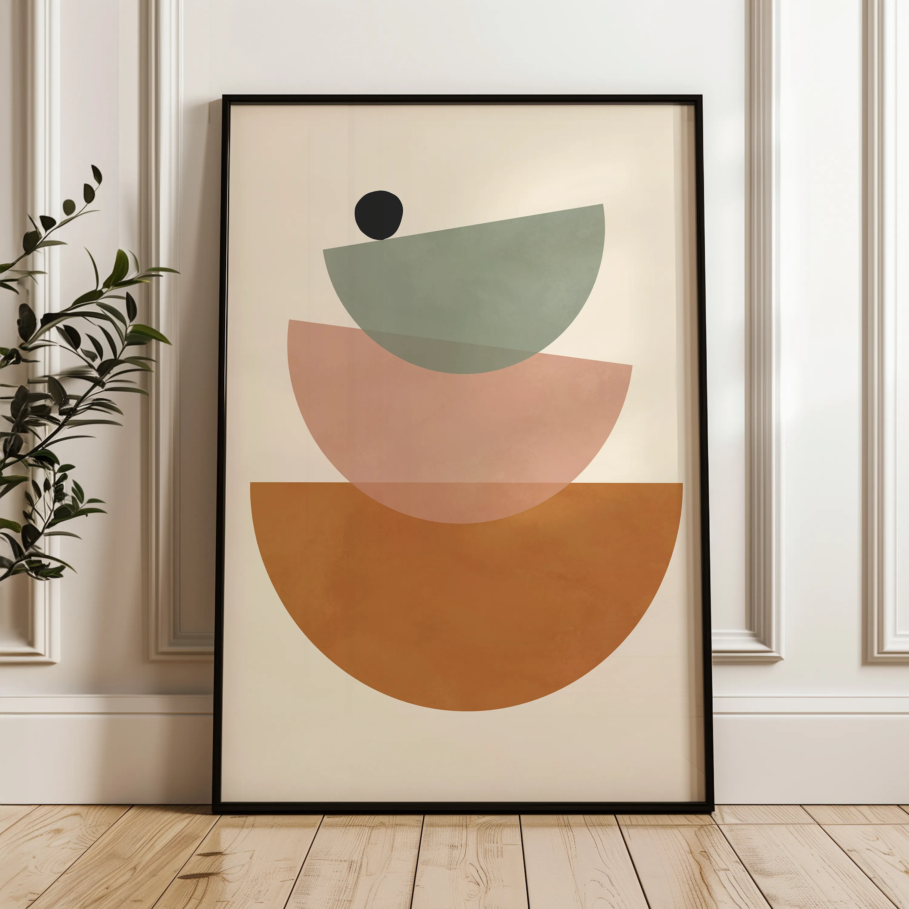 Boho 034 Canvas Art 18" x 24" / 45 x 60 cm / Black
