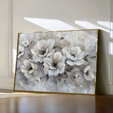 Floral 034 Canvas Art 18" x 24" / 45 x 60 cm / Black