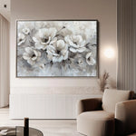 Floral 034 Canvas Art 60 x 40 cm / Black