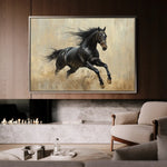 Horses 034 Canvas Art 60 x 40 cm / Black
