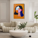 Portrait 034 Canvas Art 18" x 24" / 45 x 60 cm / Black