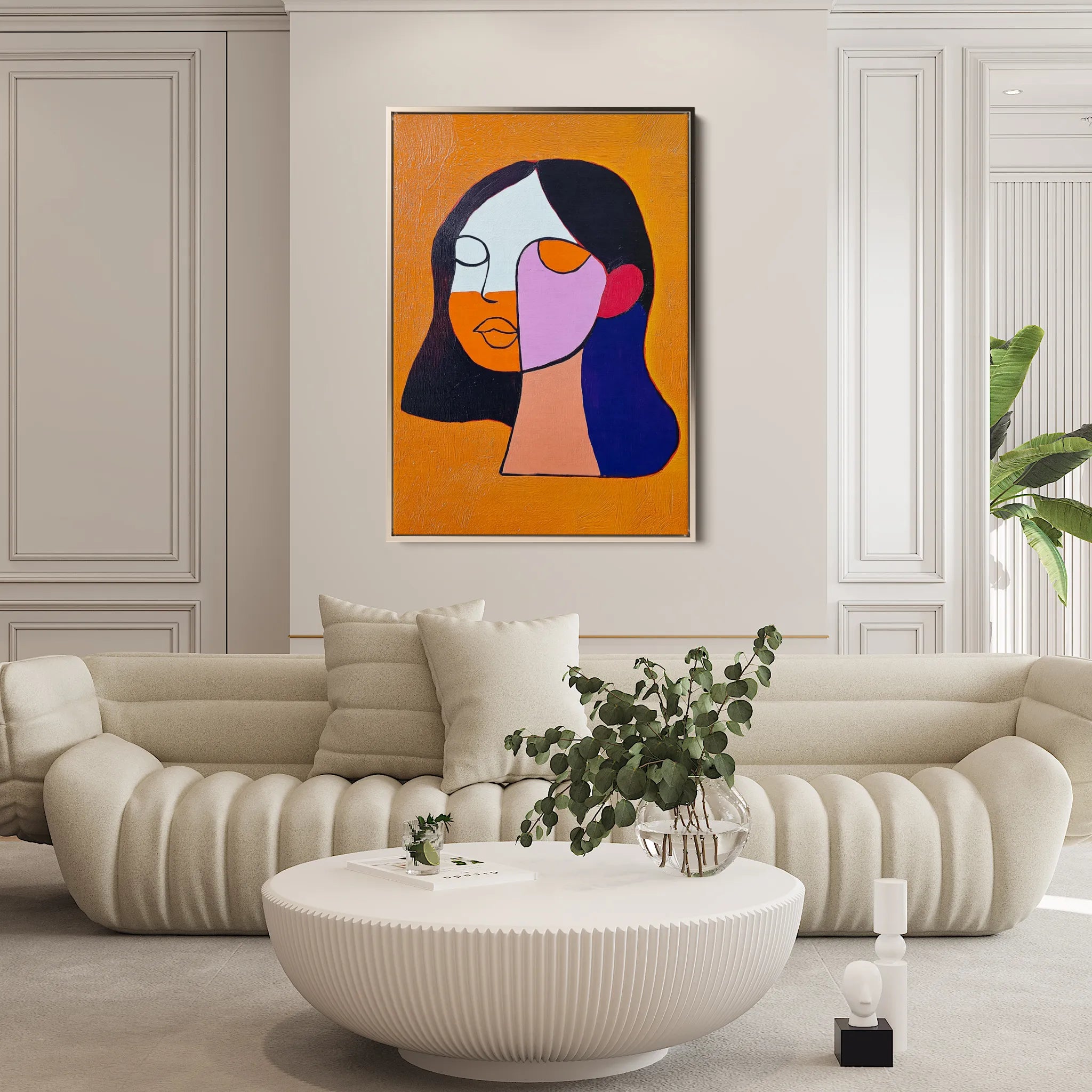 Portrait 034 Canvas Art 18" x 24" / 45 x 60 cm / Black