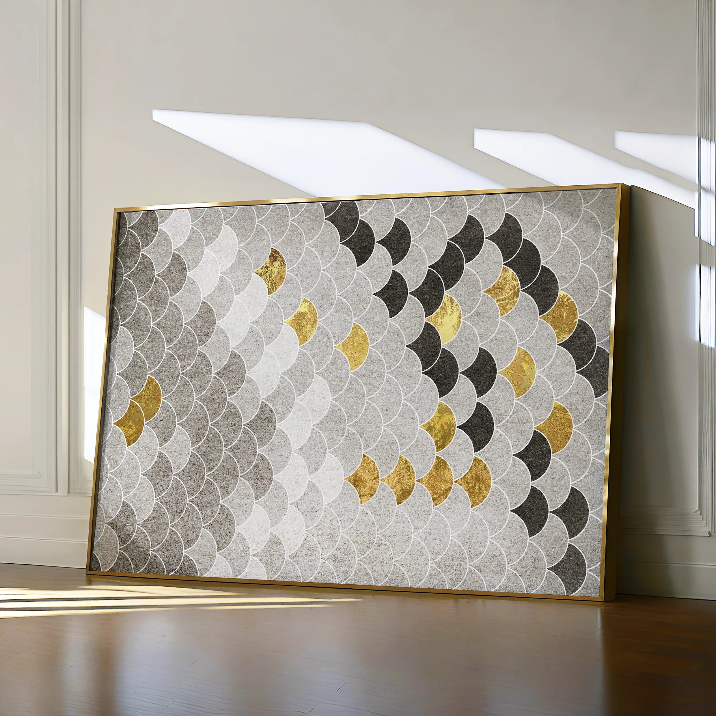 Abstract 035 Canvas Art 18" x 24" / 45 x 60 cm / Black