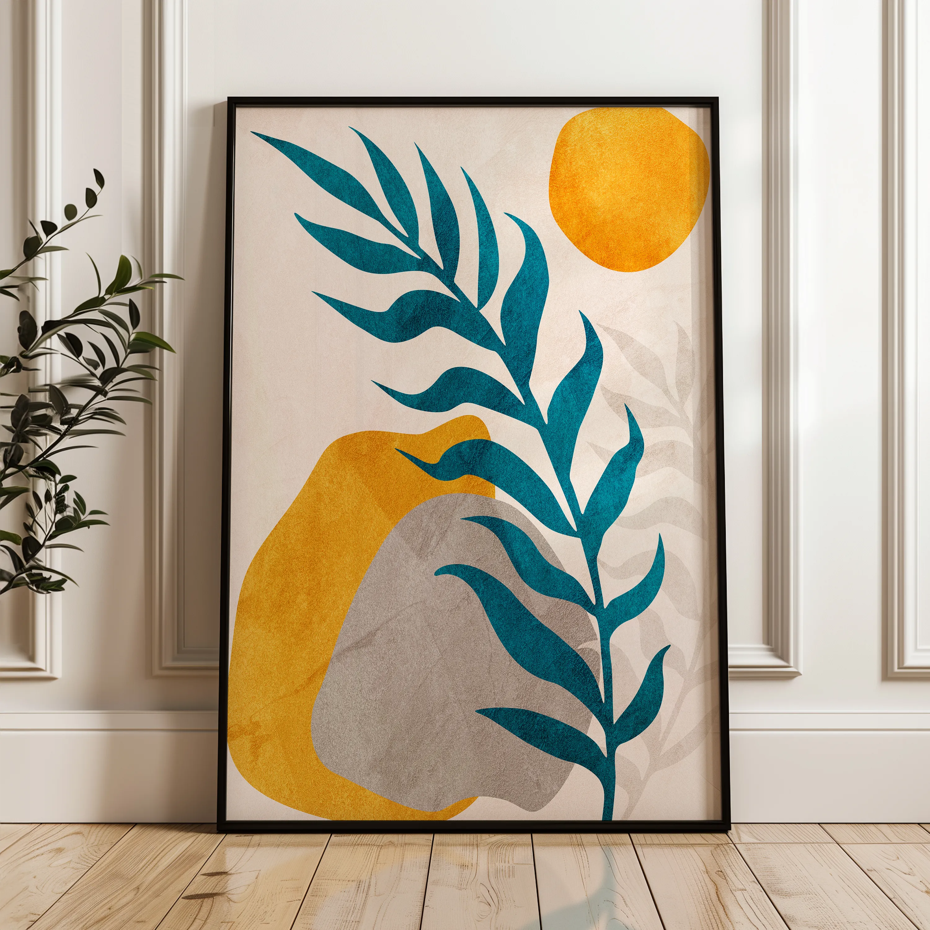 Boho 035 Canvas Art 18" x 24" / 45 x 60 cm / Black