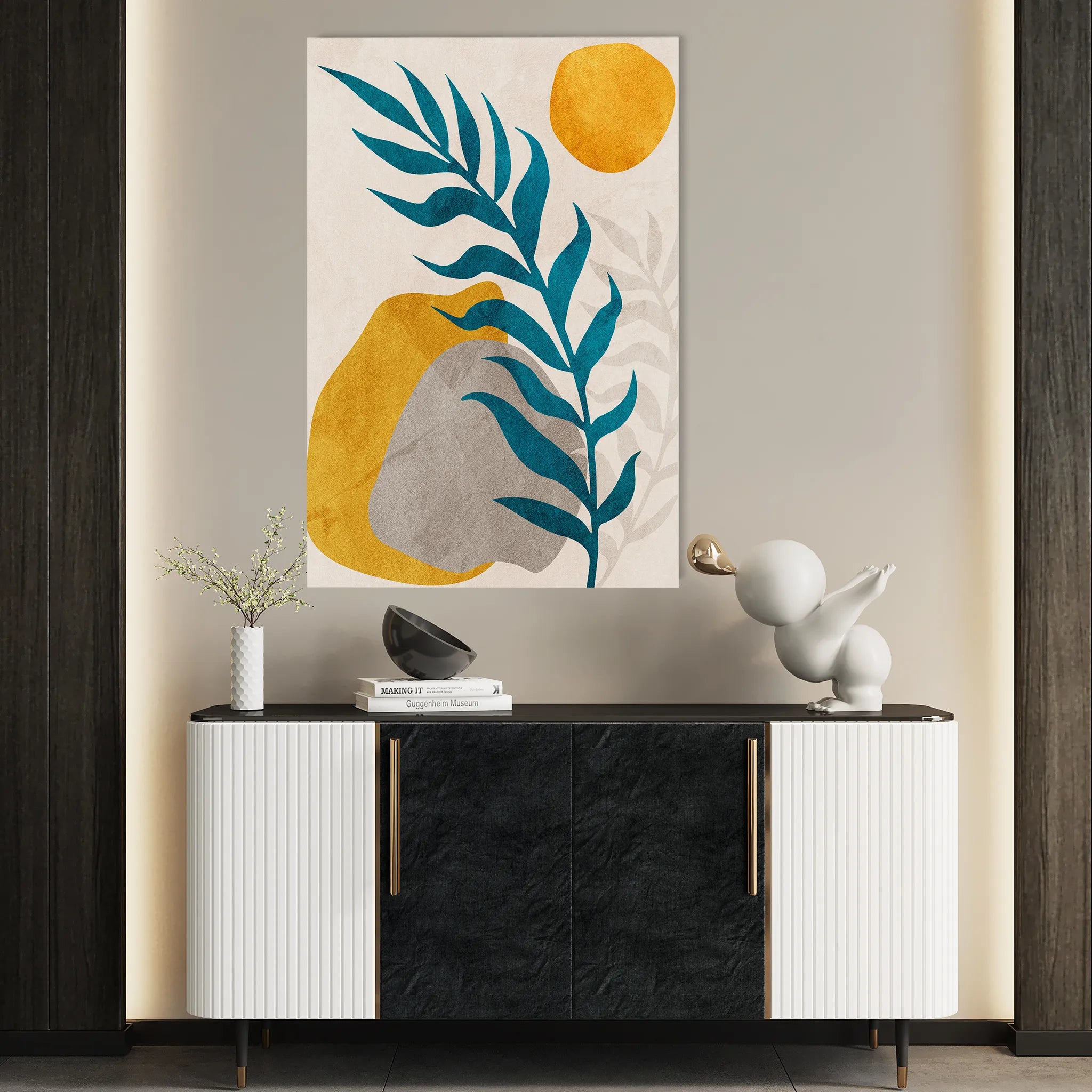 Boho 035 Canvas Art 18" x 24" / 45 x 60 cm / Black