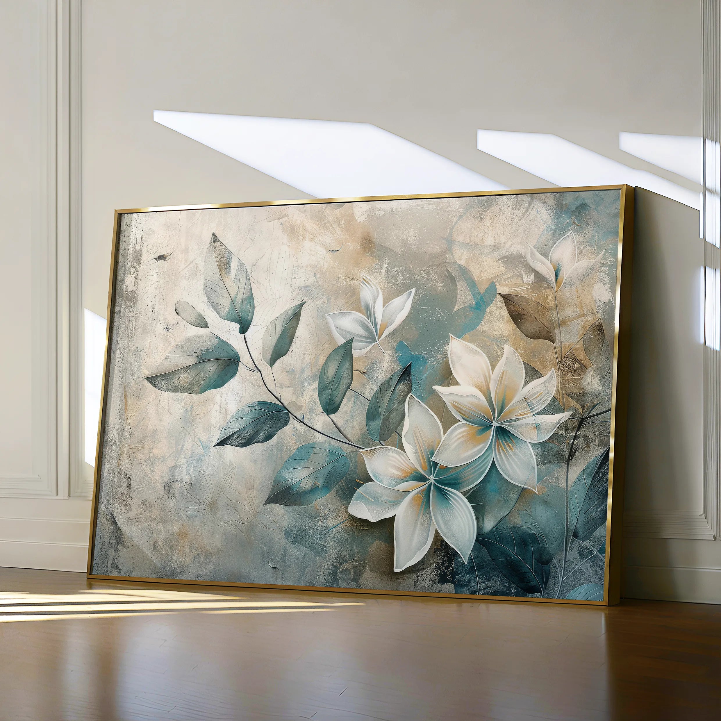 Floral 035 Canvas Art 18" x 24" / 45 x 60 cm / Black