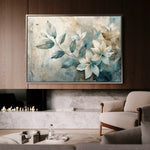 Floral 035 Canvas Art 60 x 40 cm / Black