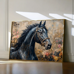 Horses 035 Canvas Art 60 x 40 cm / Black