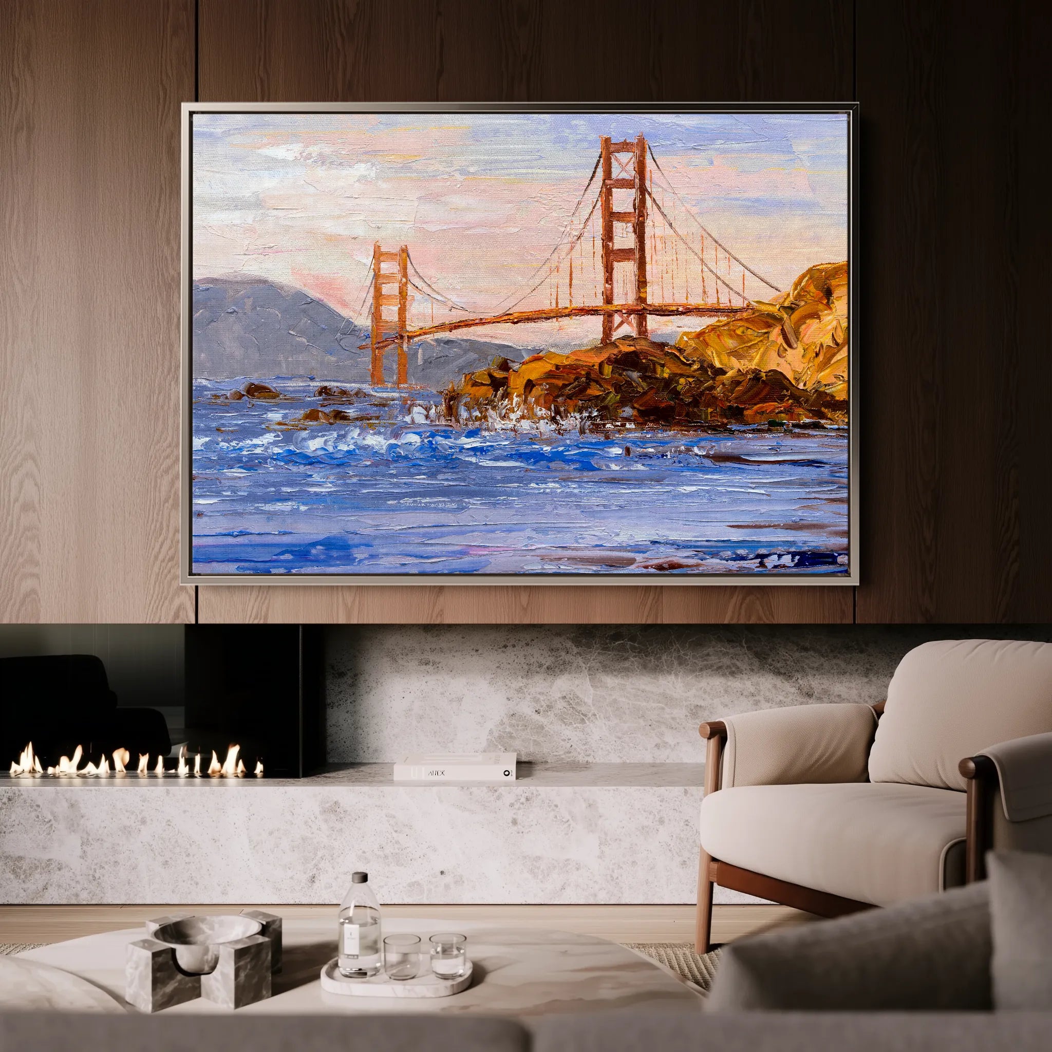 Landscape 035 Canvas Art 18" x 24" / 45 x 60 cm / Black