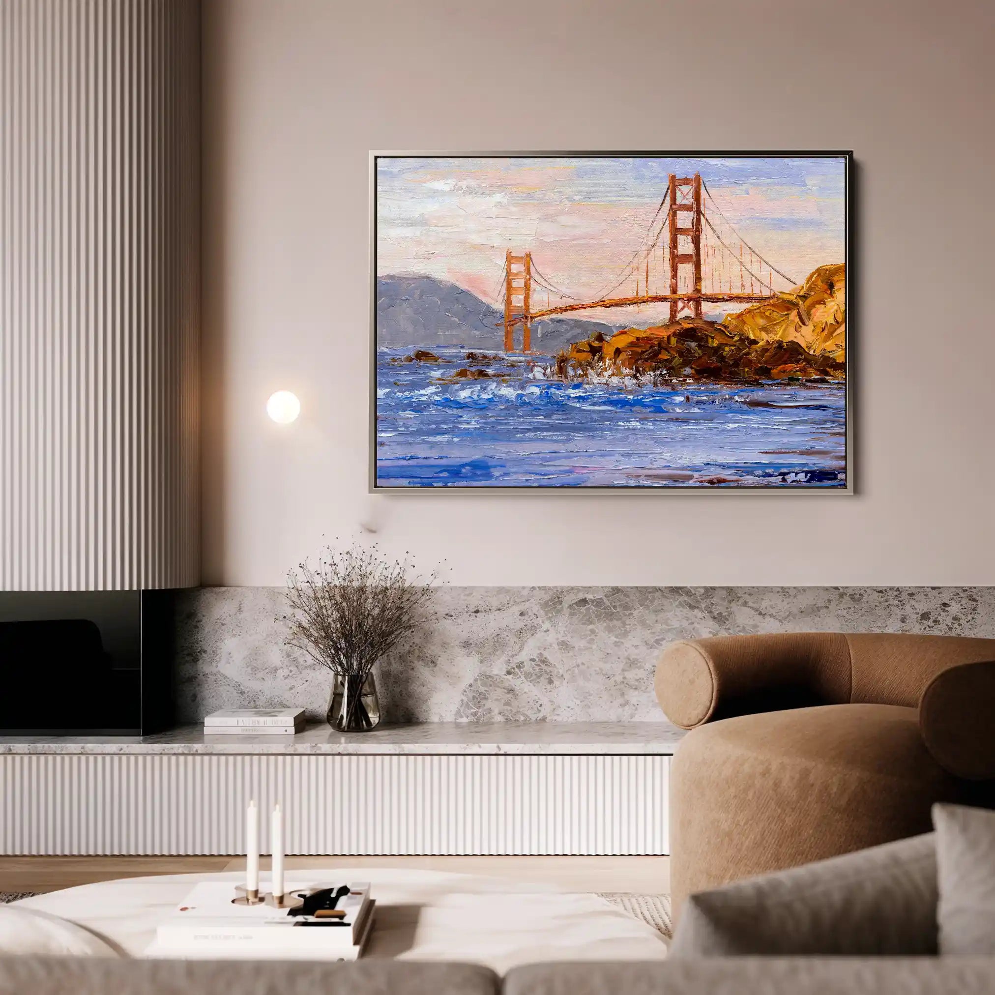 Landscape 035 Canvas Art 60 x 40 cm / Black