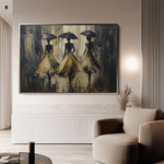 Portrait 035 Canvas Art 18" x 24" / 45 x 60 cm / Black