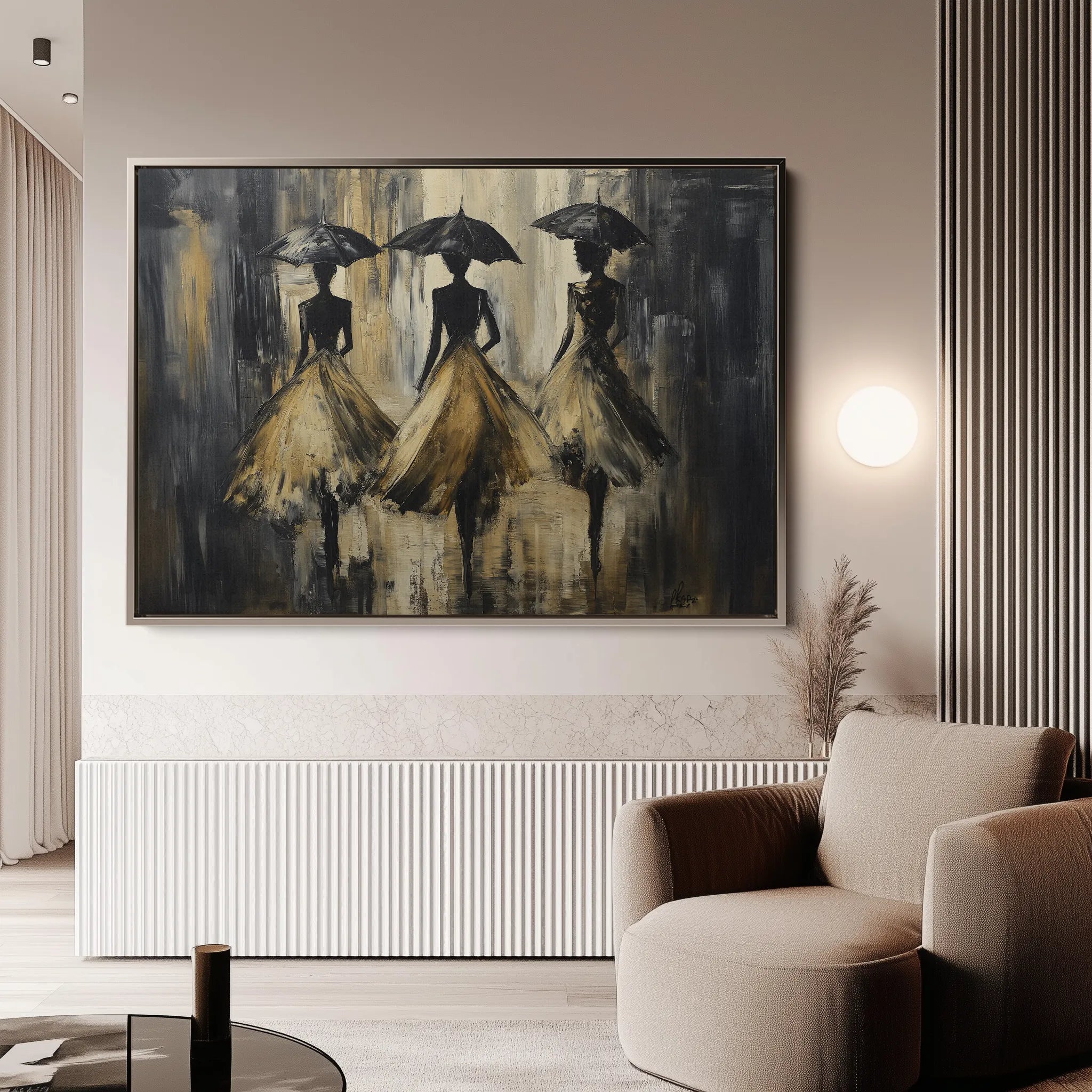 Portrait 035 Canvas Art 18" x 24" / 45 x 60 cm / Black