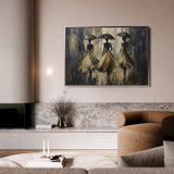Portrait 035 Canvas Art 18" x 24" / 45 x 60 cm / Black