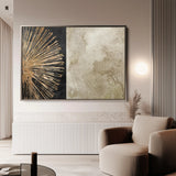 Abstract 036 Canvas Art 18" x 24" / 45 x 60 cm / Black