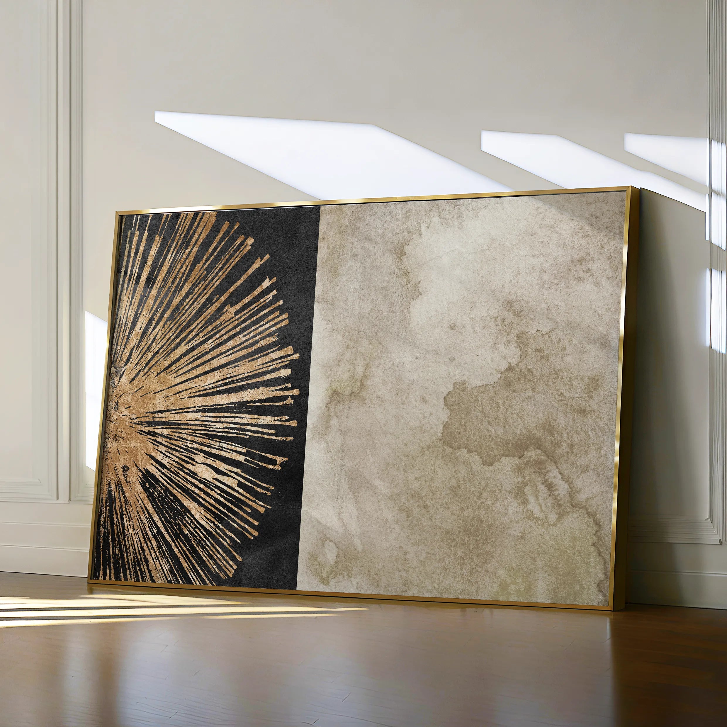 Abstract 036 Canvas Art 18" x 24" / 45 x 60 cm / Black