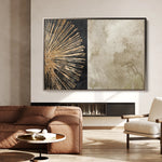 Abstract 036 Canvas Art 18" x 24" / 45 x 60 cm / Black