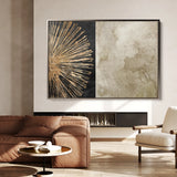 Abstract 036 Canvas Art 18" x 24" / 45 x 60 cm / Black