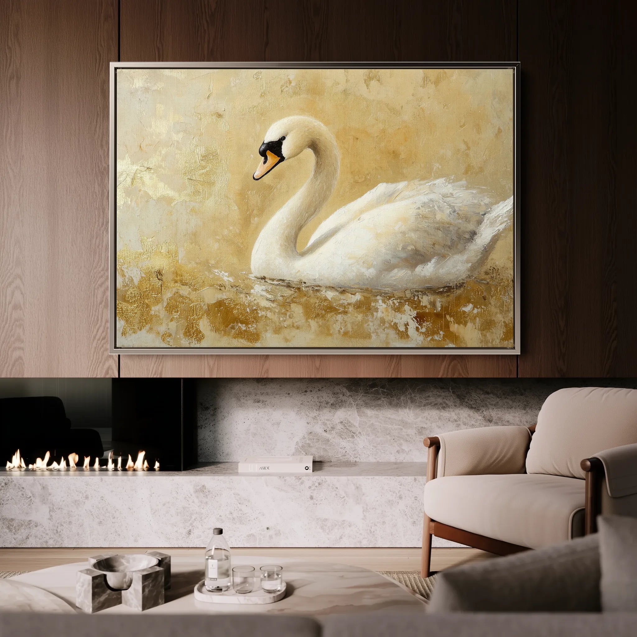 Animals 036 Canvas Art 18" x 24" / 45 x 60 cm / Black