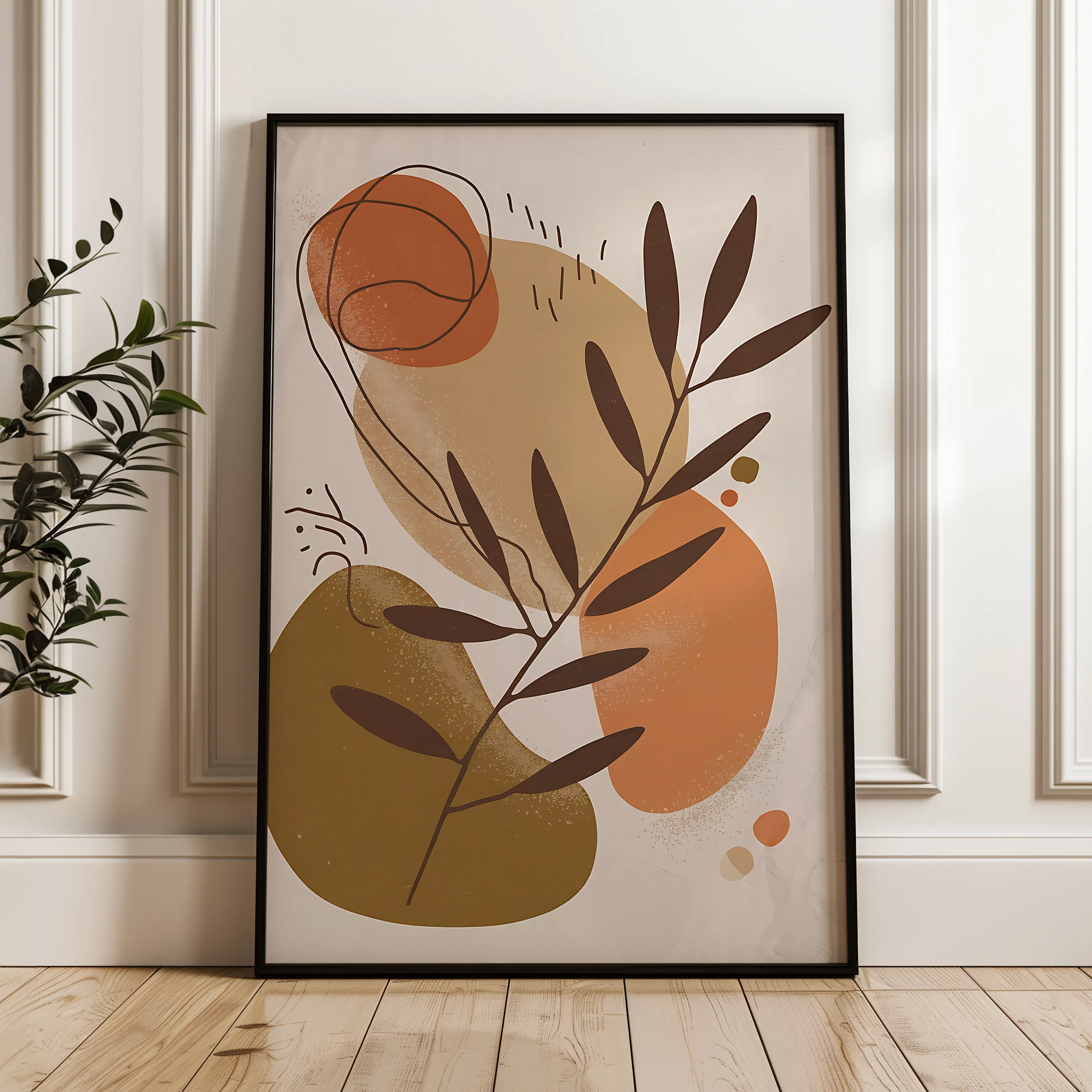 Boho 036 Canvas Art 18" x 24" / 45 x 60 cm / Black