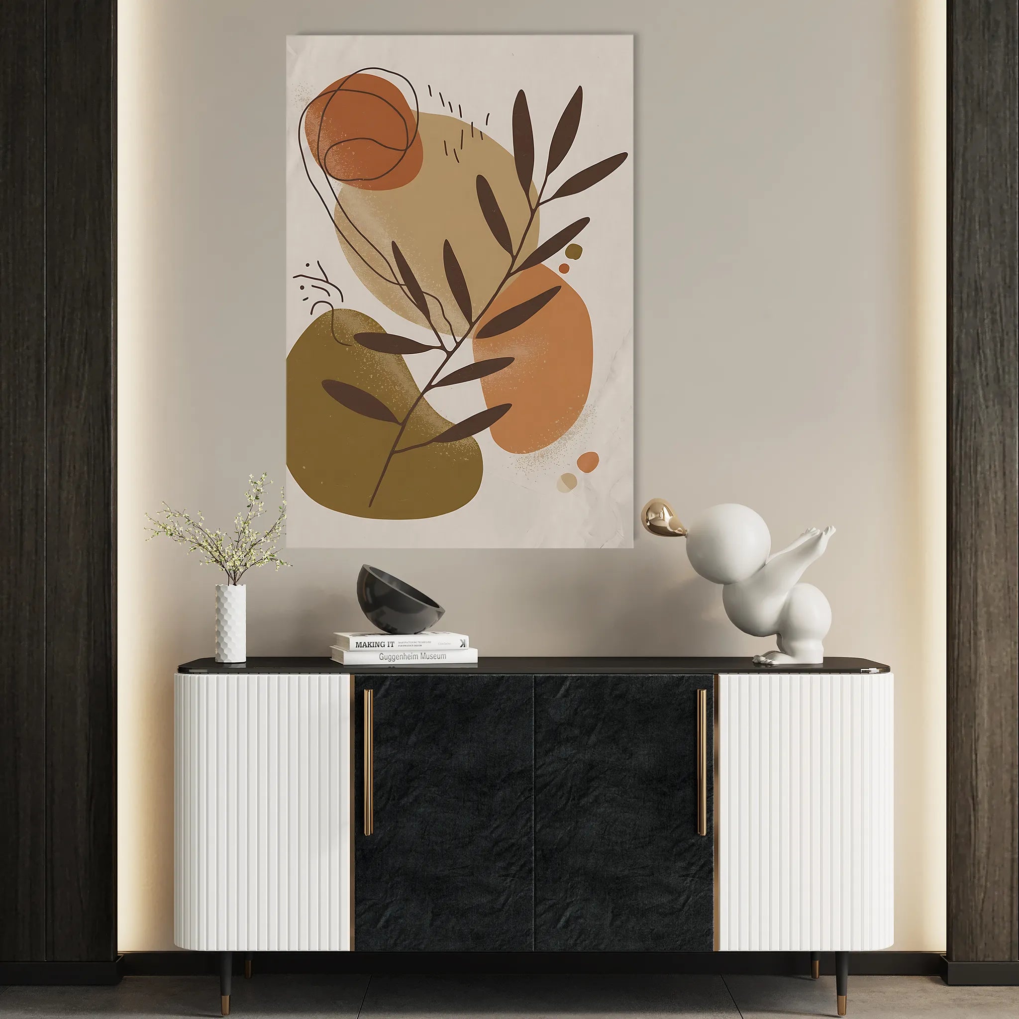 Boho 036 Canvas Art 18" x 24" / 45 x 60 cm / Black