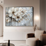 Floral 036 Canvas Art 18" x 24" / 45 x 60 cm / Black