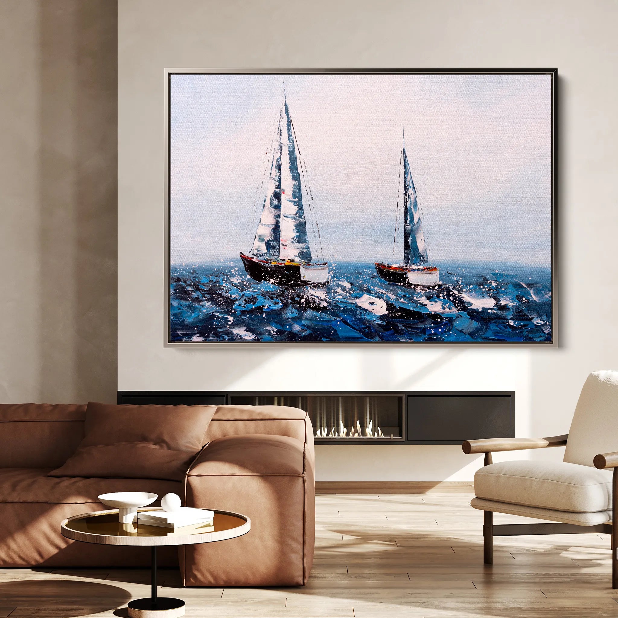 Landscape 036 Canvas Art 18" x 24" / 45 x 60 cm / Black