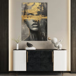 Portrait 036 Canvas Art 18" x 24" / 45 x 60 cm / Black